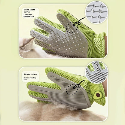 Pet Bath Cat Petting Gloves Double-sided Floating Hair Comb